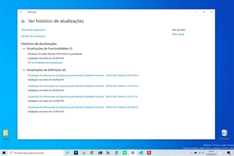Saber Que Atualizações Estão Instaladas No Windows 10 E Como As Remover