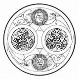 Mandala Celtic Coloring Spirals Pages Mandalas Etc Energies Energy Symbolism Typical Flow Flux sketch template