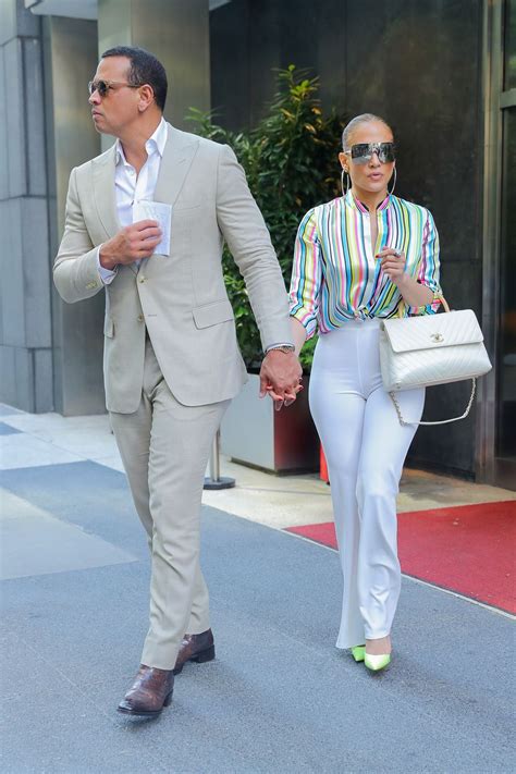 Jennifer Lopez And Alex Rodriguez Leaving The Casa Lever