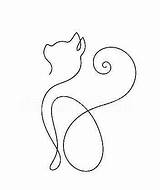 Line Silueta Gato Gatos Einstrichzeichnungen Tatuaje Katze Symbolic Notitle Katzen Dinnerrecipeshealthy sketch template
