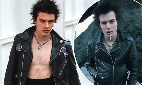 louis partridge is the double of sid vicious as he films scenes for new