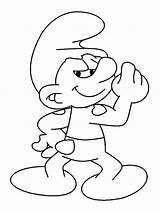 Coloring Pages Hefty Smurf Smurfs Kids Colouring Muscular Cartoon Printable Grand Choose Board Color sketch template