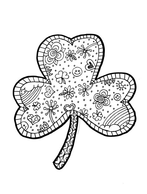 shamrock printable coloring pages