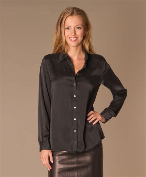 repeat gewassen zijden blouse zwart repeat cashmere mode pinterest zijden blouses