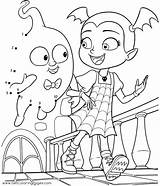 Coloring Vampirina Ghost Dot Connect Pages Print sketch template
