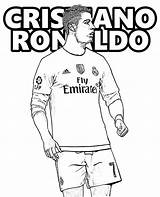 Ronaldo Cristiano Coloring Pages Printable Football Kids Categories sketch template