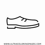 Scarpa Sapato Colorir Dibujo Zapato Página Desenhos Sapatos Ultracoloringpages Stampare sketch template