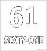 Sixty Number Coloring Pages Color sketch template