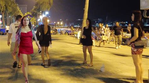 Pattaya Beach Road Night Scenes Youtube