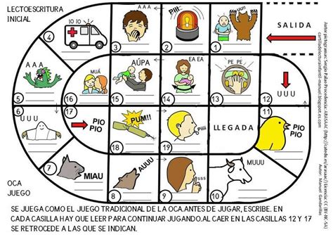 Cartilla De Lectura Infantil Juego De La Oca Lectoescritura Inicial
