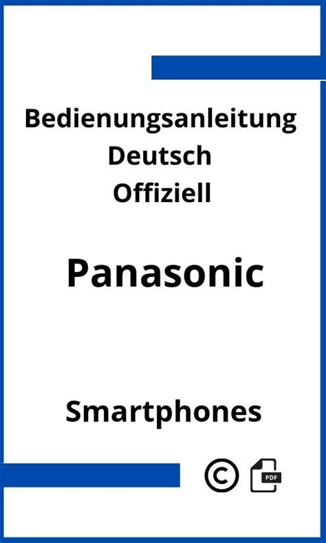 panasonic smartphones bedienungsanleitung deutsch