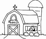 Barn Clip Clipart Coloring Farm Cute Outline Scene Silo Drawing Pages House Line Barnyard Cartoon Printable Horse Shed Transparent Silhouette sketch template