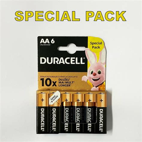 Duracell Alkaline Batteries Aa Lr6 Mn1500 Special Pack Of 6