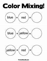 Mixing Color Coloring Worksheet Preschool Colors Printable Worksheets Colours Sheets Kindergarten Activities Activity Pages Worksheeto Via Choose Board sketch template