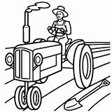 Tractor Coloring Pages Farmer Sheets John Deere Color Printable Plowing Farmall Cartoon Colouring Tractors Kids Cliparts Print Clipart Little Top sketch template