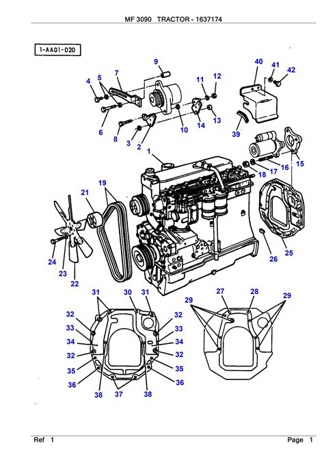 massey ferguson mf  tractor service parts catalogue manual part