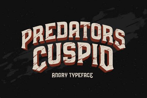 predators cuspid font 147990 regular font bundles