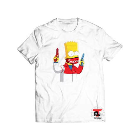 Tee Shirt Supreme Bart Simpson Just Me And Supreme