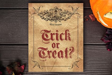 trick  treat halloween printable