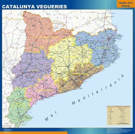 mapas de catalunya de carreteras  municipios tienda mapas