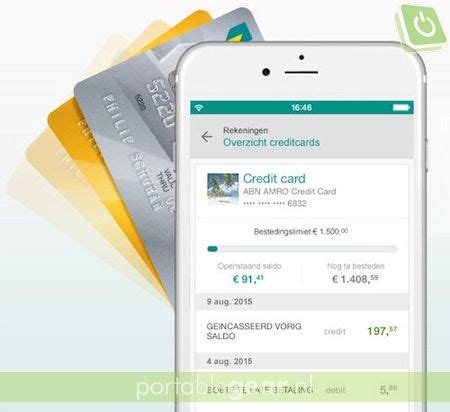 abn amro app met creditcardgegevens