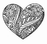 Heart Coloring Mandala Pattern Cuttable Teachkidsart Via sketch template
