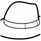 Coloring Pages Hat Gentleman sketch template