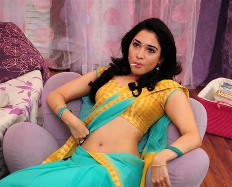 indian actress tamanna bhatia hot navel waist show at her telug movie