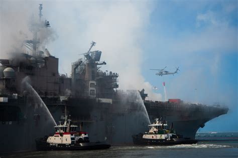 videopics  warship   fire   days  injured