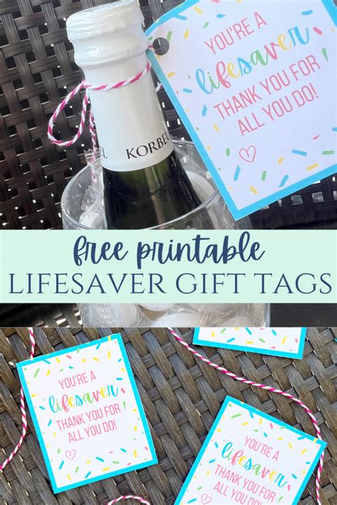 lifesaver gift tag printable leah  love