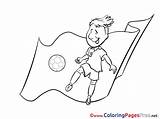 Coloring Albania Flag Soccer Pages Footballer Kids Sheet Title sketch template
