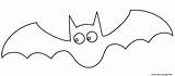 Coloring Halloween Simple Bat Pages Printable Print Book sketch template