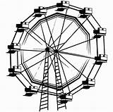 Ferris Wheel Coloring Clipart Printable Pages Getcolorings Color sketch template