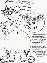 Snowman Puppet Neige Puppets Pheemcfaddell Jointed Marionnettes Bonshommes Phee Mcfaddell Bonhomme Schneemann Insertion sketch template