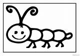 Caterpillar Coloring Pages Butterfly Cute Kids A4 Templates Size Print Craft Used Click sketch template