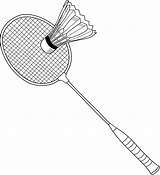 Badminton Clipart Coloring Outline Racket Clip Drawing Kids Pages Transparent Sweetclipart Cliparts sketch template