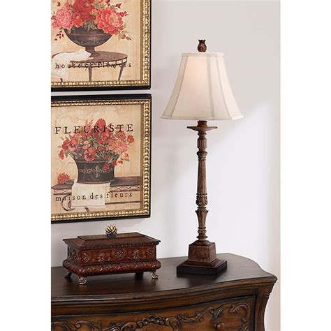 thornewood brown traditional console table lamp  lamps