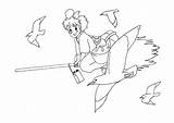 Coloring Service Kiki Pages Delivery Coloriage Flying Seagull Drawing Ghibli Colorier Dessin La Petite Dvd Sorcière Colouring Studio Sorcières Getdrawings sketch template