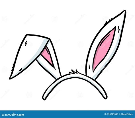 hand drawn bunny ears illustration stock vector illustration