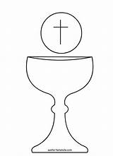 Chalice Communion Comunion Caliz Kommunion Erstkommunion Primeira Sketchite Catholic Kelch Catequese Adornos Eucharist sketch template
