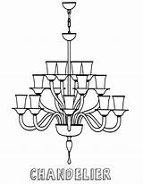 Chandelier Coloring Pages sketch template