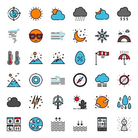 weather forecast outline icon  vector art  vecteezy