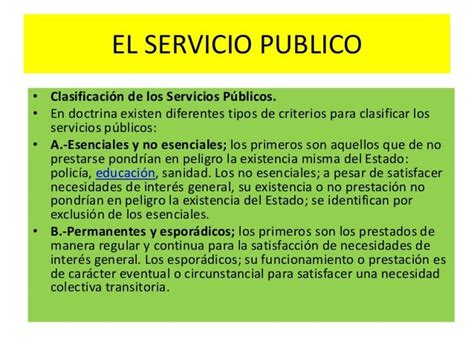 El Servicio Publico