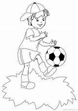 Soccer Coloring Pages Player Kids Boys Printable sketch template