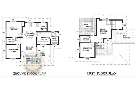 cute double floor house design  home plan kerala home design