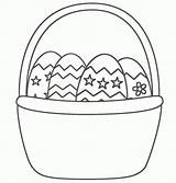 Huevos Pascua Conejos Pascuas Canasta Basket sketch template
