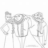 Coloring Despicable Pages Gru Bratt Dru Balthazar Minions Characters Print Color Getdrawings Lucy Printable Getcolorings sketch template