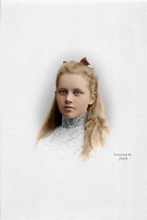 portrait of a girl sweden c 1905 r colorization