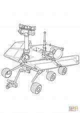 Rover Mars Curiosity Coloring Pages Printable Drawing sketch template