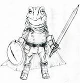 Coloring Crono Chrono Trigger Designlooter Frog sketch template